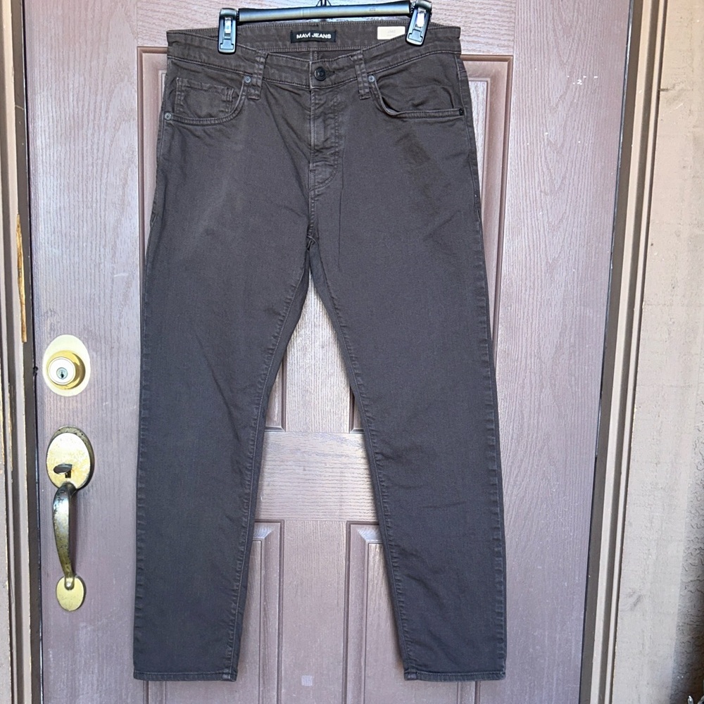 Mavi Men's Dark Brown Slim Jeans